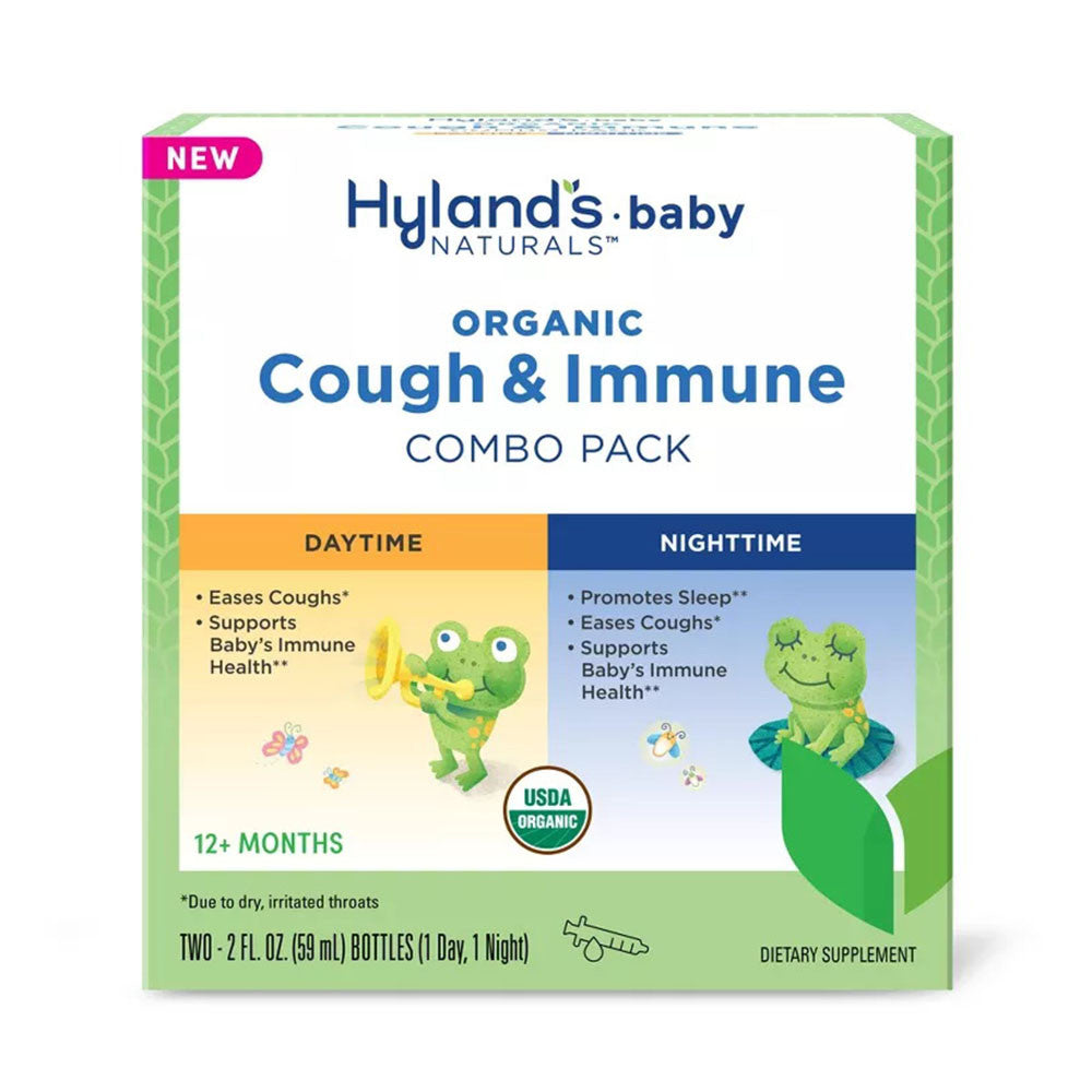 Hylands Naturals Baby Organic Cough And Immune Day And Night Combo Pack , 4 Oz